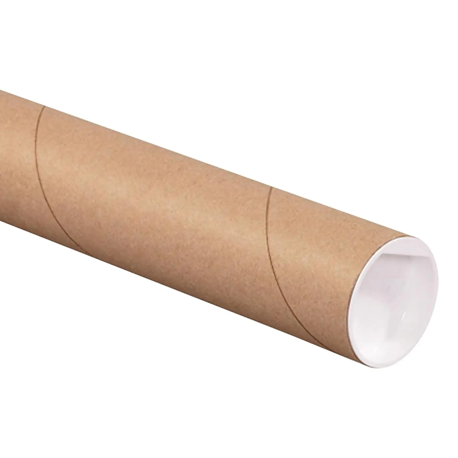 Cardboard Tubes with Caps, 24"L x 2"W x 2"H, Pack of 50 | Poster Tube for Mailing and Storage of Blueprints, Artwork, Crafts, Long Art Holder, 24 inches