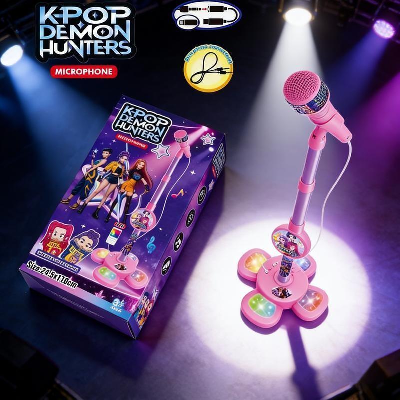 Microphone Toy, Karaoke Machine Toy with Light, Singing Machine Toy, Music Toy for Kids, Birthday Gift for Girls and Boys