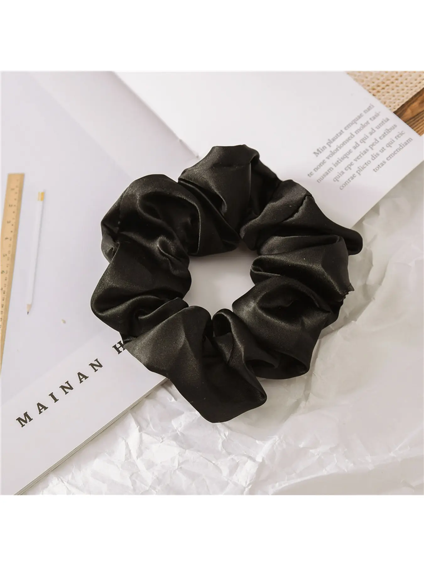 Pizazz 1 Piece Silk Satin Hair Ties Ponytail Holder