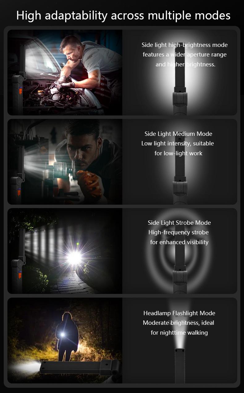 Rechargeable LED Work Light – Magnetic Base & Hanging Hook Tool Gift