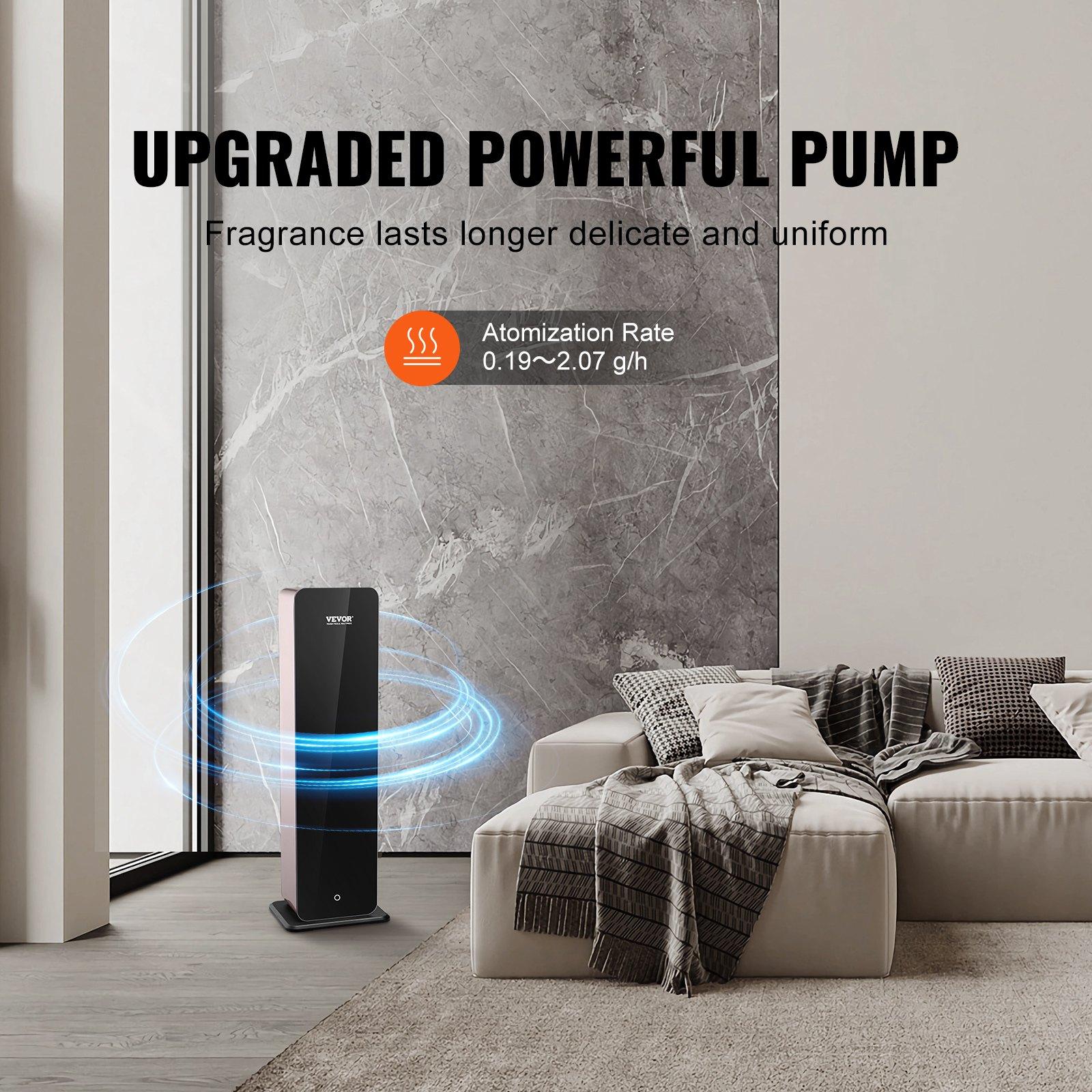 VEVOR Scent Air Machine for Home, 950ml Bluetooth Smart Cold Air Diffuser, 3000sq.ft Waterless Essential Oil Scent Air Diffuser, Floor Standing Aromatherapy Machine for Large Room, Office, Hotel VEVOR Scent Air Machine for Home, 950ml Bluetooth Smart Cold Air Diffuser, 3000sq.ft Waterless Essential Oil Scent Air Diffuser, Floor Standing Aromatherapy Machine for Large Room, Office, Hotel
