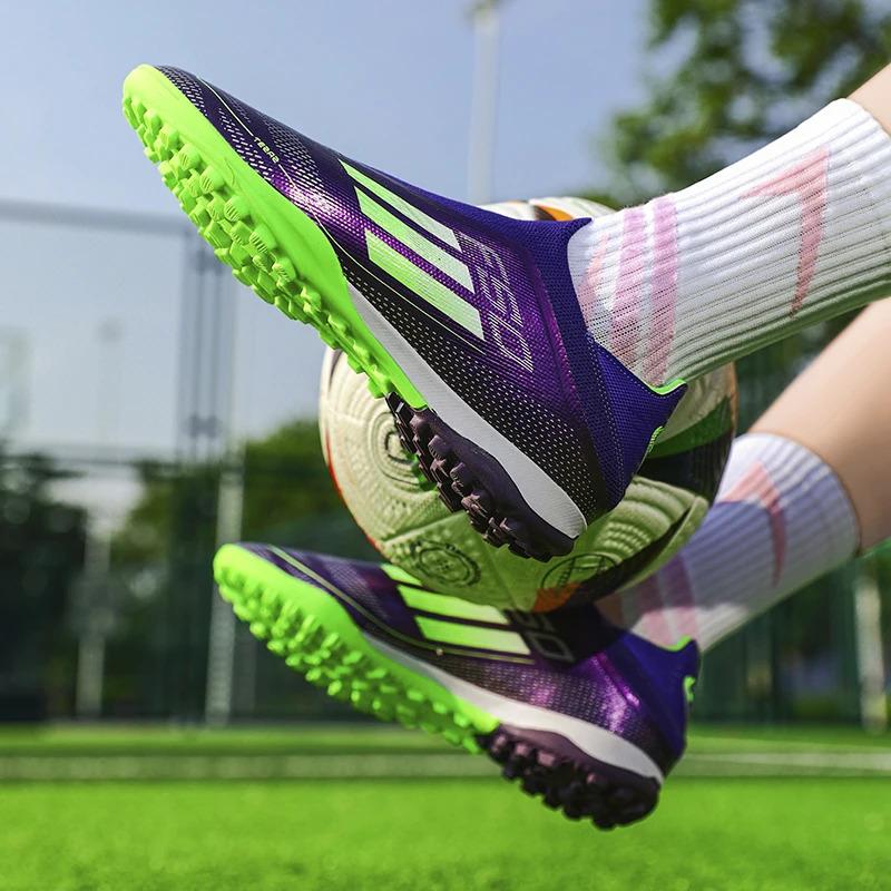 Trendy TF/FG Soccer Cleats for Men Women – Breathable Lightweight Football Boots, Comfortable Sneakers for Outdoor Sports Training