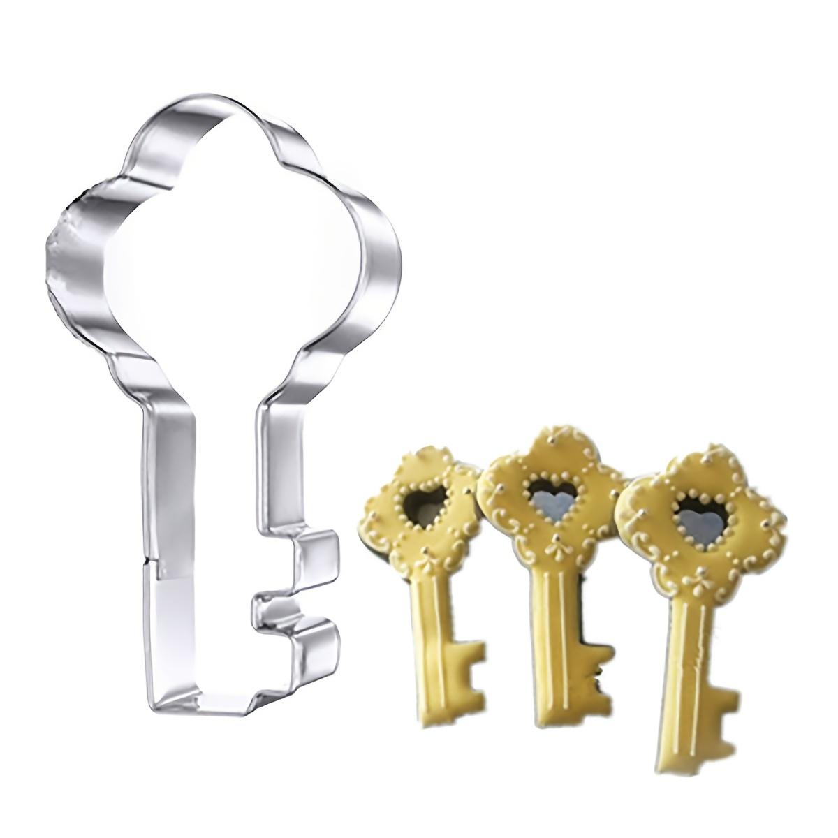 Key-Shaped, Stainless Steel Cookie Cutters That Are Easy to Release, Perfect for Home Baking And Treats for Bakeries, Suitable for Both Clay And Baking, Ideal for Wedding, Valentine'S Day, And Birthday Party Decorations