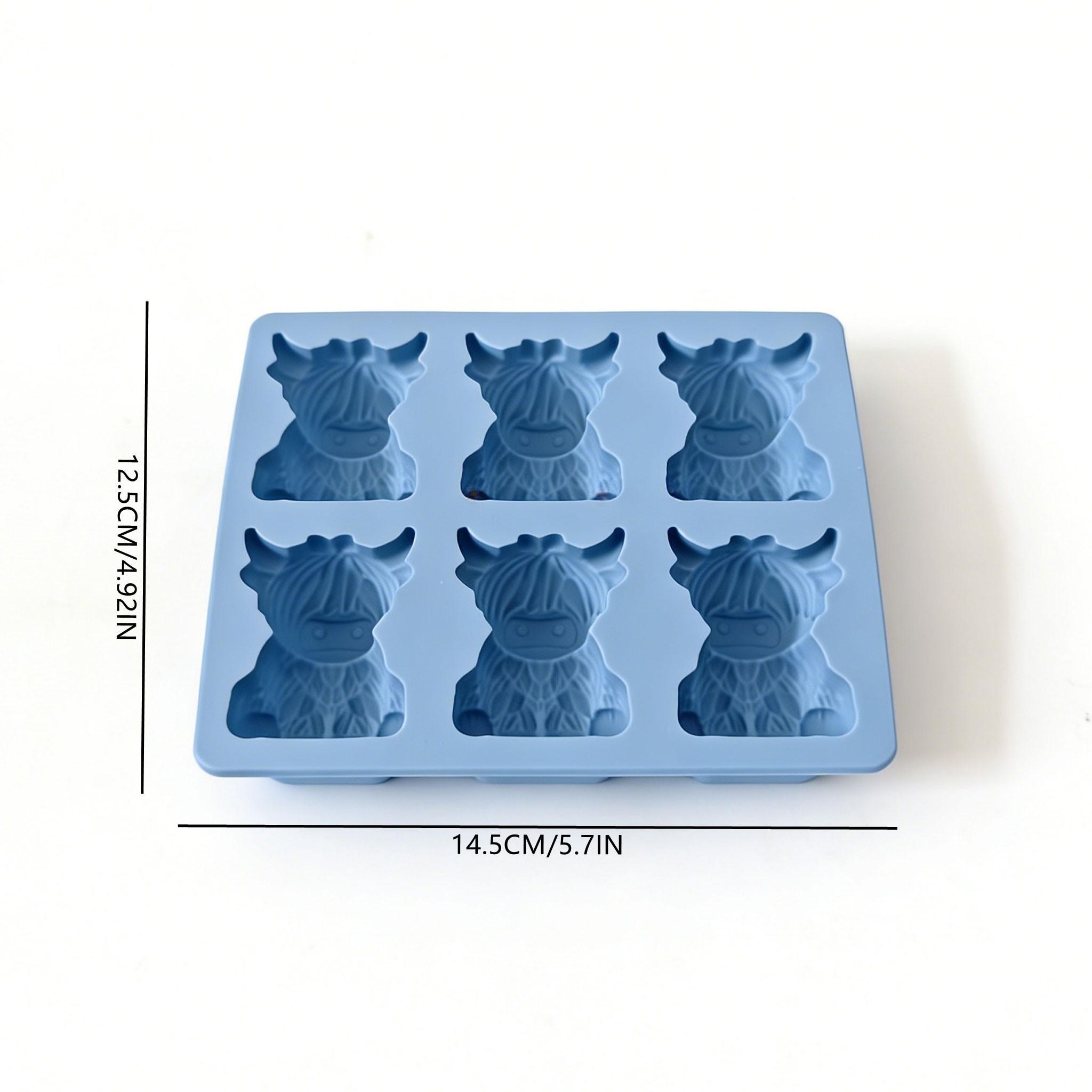 Mini Highland Cow Ice Cube Mold, Cute 3D Ice Cubes for Drinks, Parties, and Gifts, Perfect for Beverage Enhancements