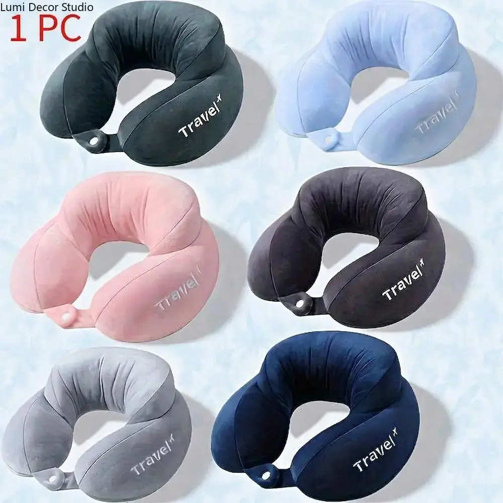 U-Shaped Travel Neck Pillow, Soft Cushion with Ergonomic Support for Sleeping Comfort on Flights and Office Naps, All Seasons, Flights/Office, Travel Stuff
