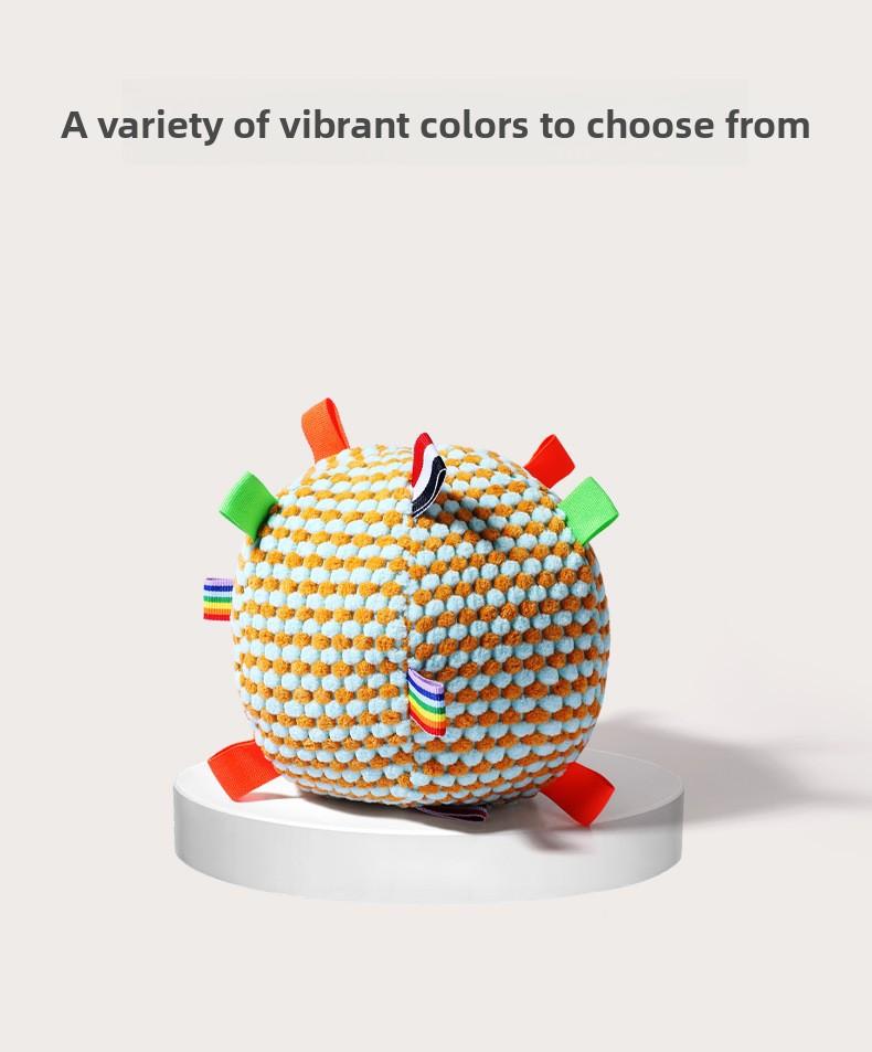 Pet Toy Ribbon Sound Ball, Dog Toy, Interactive Bell Rolling Ball for Teasing and Throwing, Pet Toy, Cat Teething Toy