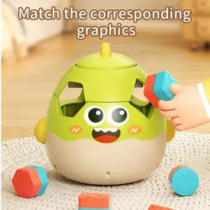 Baby Dinosaur Egg Matching Toy, Chicken Shape Press & Play Early Learning Toy, Fun Stacking Puzzle, Educational Infant Game