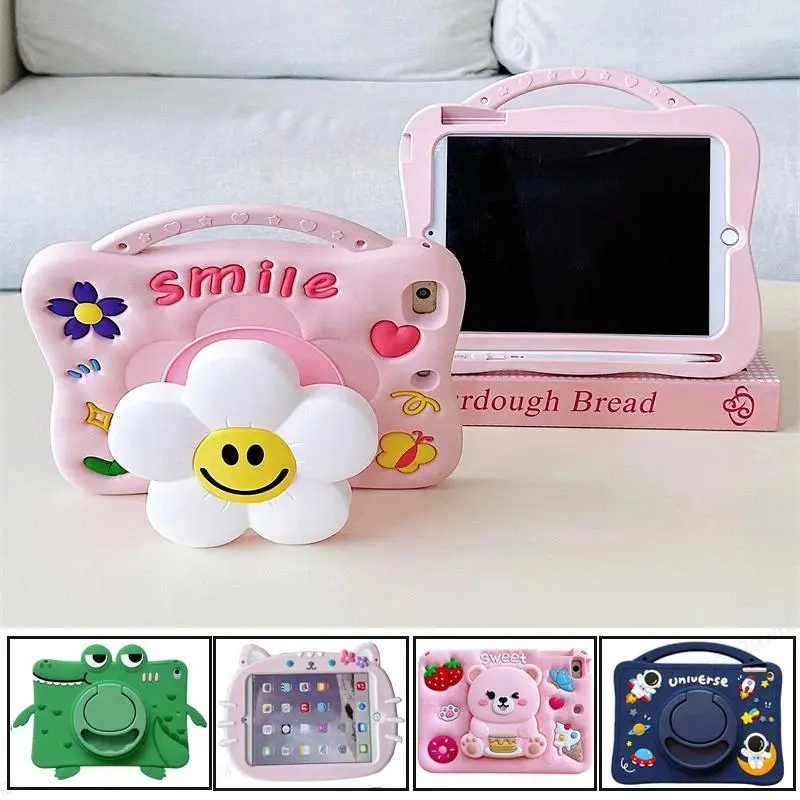 Cartoon Tablet Case For iPad A16 11th 10 10th 10.2 9th 8th 7th 9.7 6th 5th Generation iPad Air 1 2 3 4 5 Pro 11 Silicone Cover