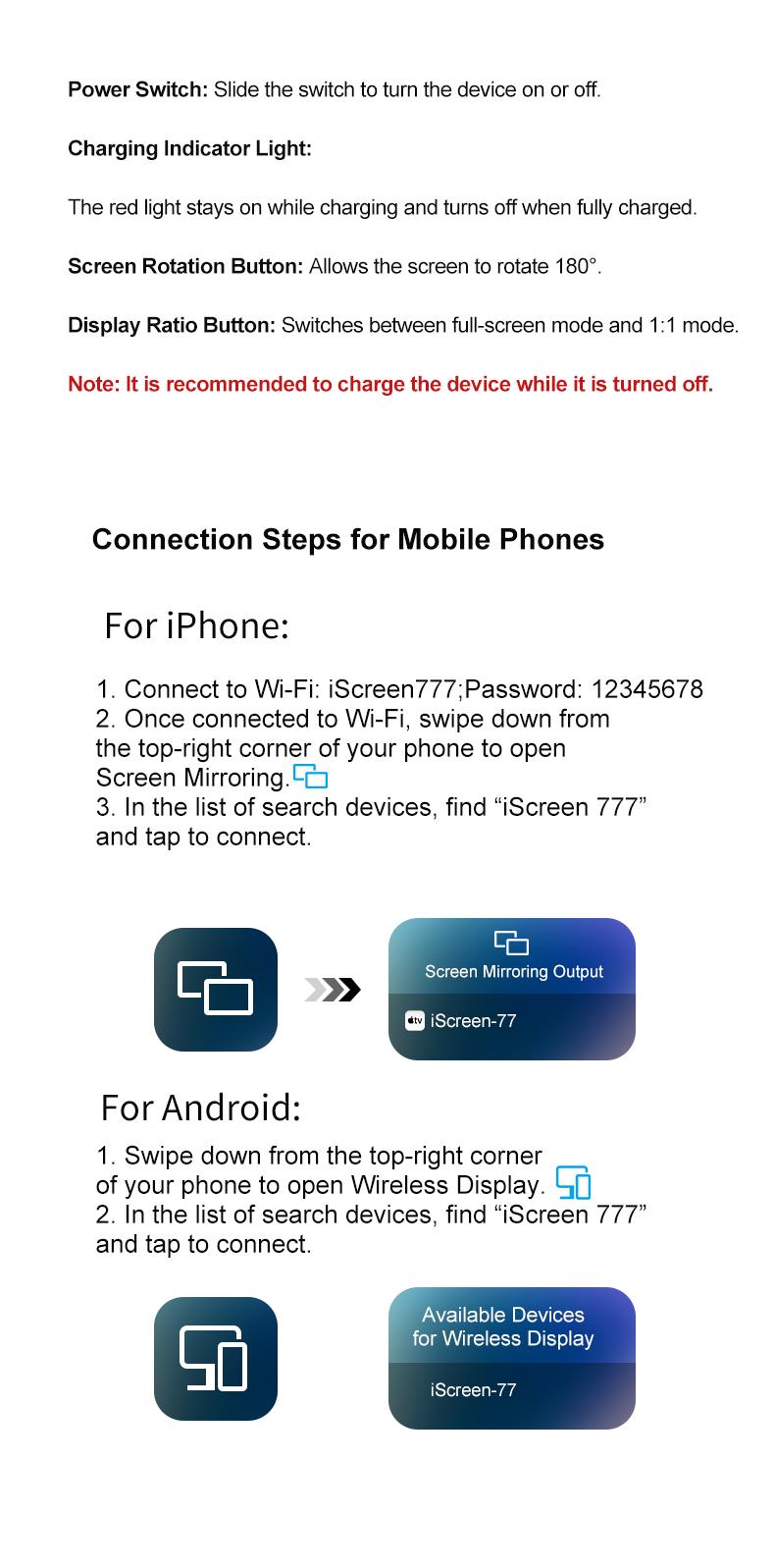 Magnetic Phone Monitor | Real-Time Selfie Screen for Rear Camera Vlogging & Live Streaming