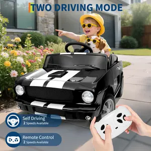 12V Electric Ride-On Car – Parental Remote Control, Adjustable Speed, Front & Rear Headlights, Superior Toy Vehicle