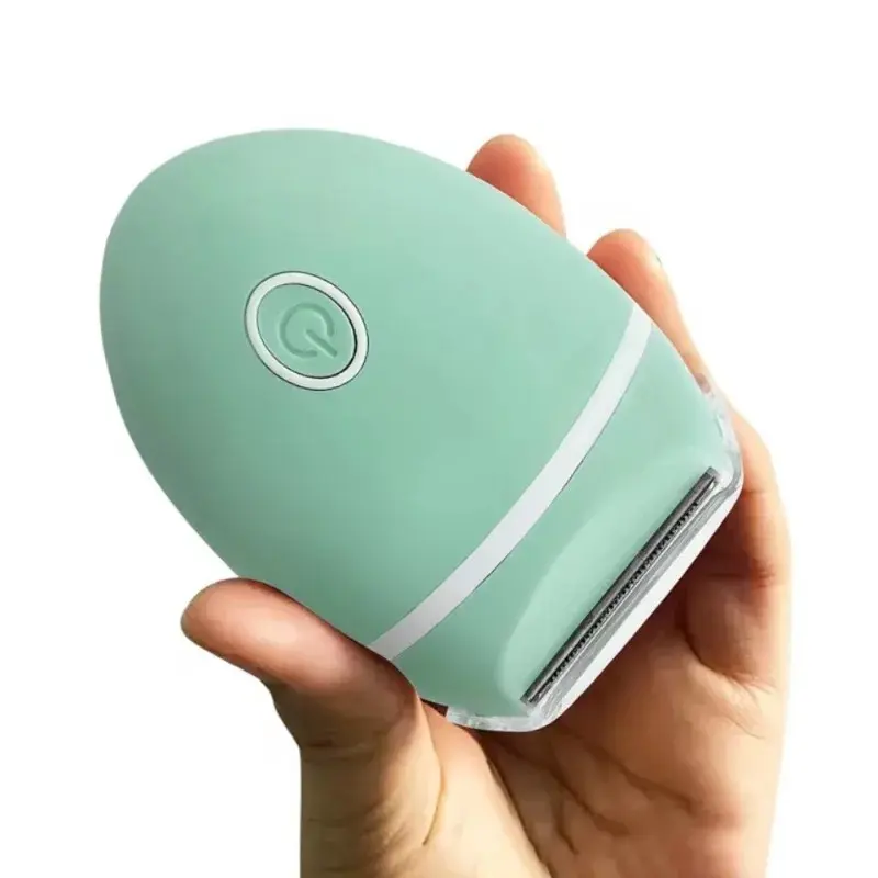 1 battery powered, stainless steel blade electric shaver, multifunctional full body hair removal in 2 colors, green and pink
