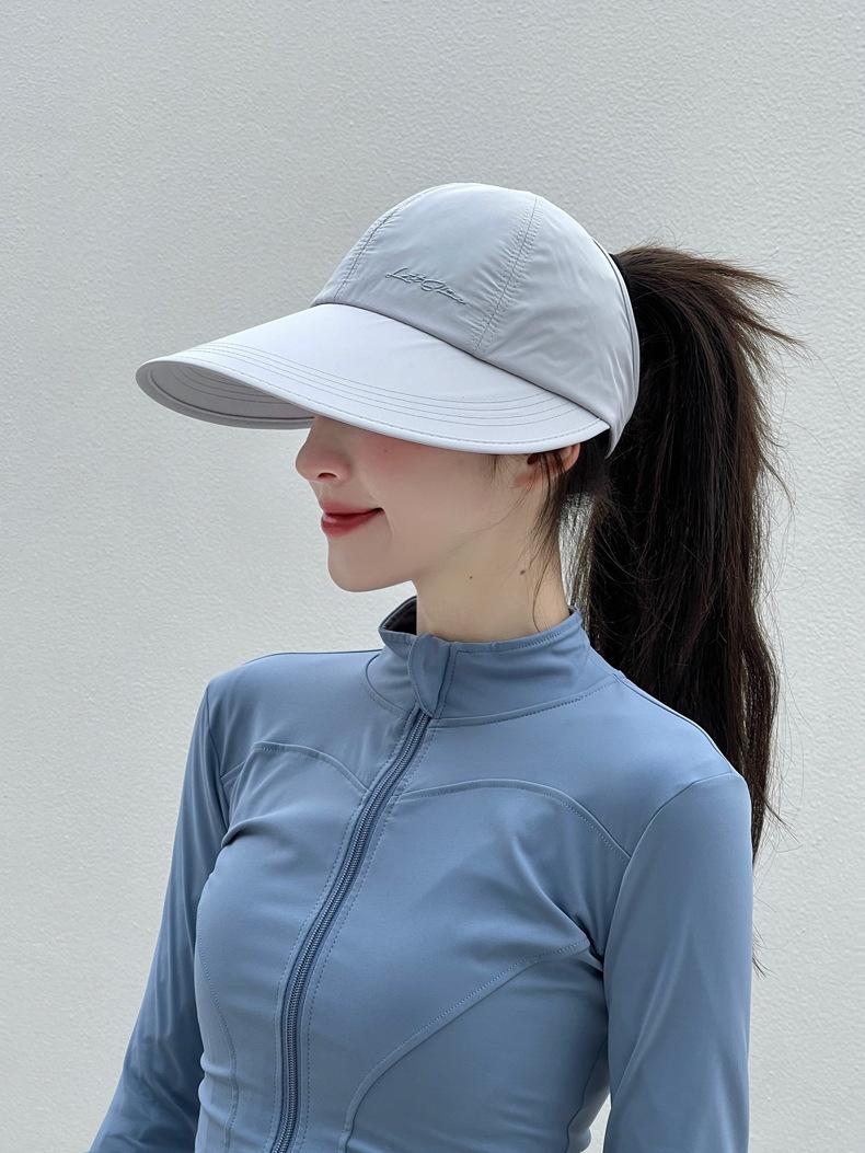 Women'S Wide-Brim Ponytail Sun Hat With Holes, Extra Coverage, Lightweight And Breathable, Suitable For Outdoor Travel, Beach Excursions, Daily Casual Wear, Unisex, UV Protection Fishing Sun Hat, Adjustable For Summer Leisure
