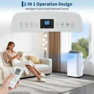 GAOMON 12,000 BTU Portable Air Conditioner & Heater Combo – 4-in-1 Smart Mobile AC with WiFi App & Remote – Quiet Cooling, Heating, Dehumidifier, Fan – Covers up to 450 Sq.Ft – For Room, Bedroom, Office – White