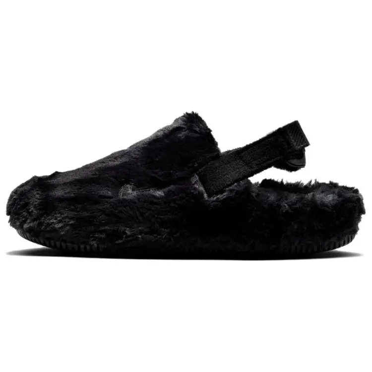 Nike Wmns Calm Mule SE 'Triple Black Fur' FZ3118-001