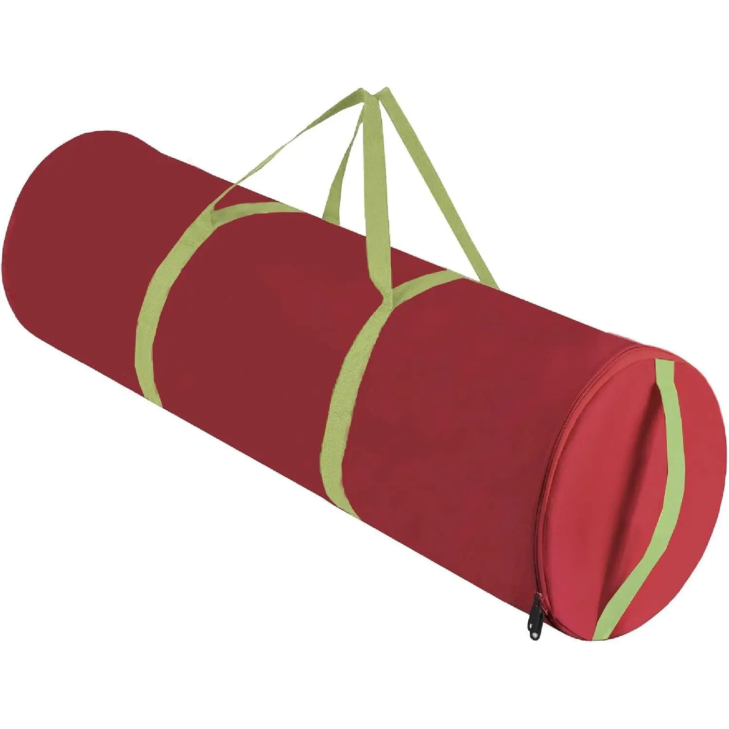 Christmas Wrapping Paper Organizer Storage, 41"  Wrapping Paper Storage Containers, 600D Oxford Fabric  Wrap Paper Holder Fits 18-25 Rolls, with Handles and Zippered, Red