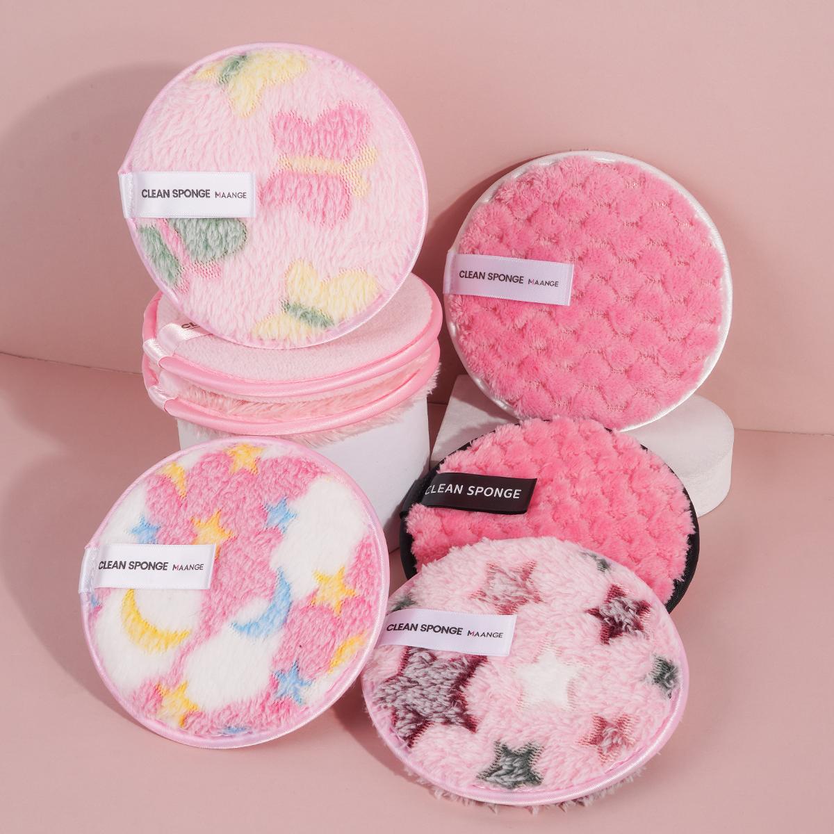 Makeup Remover Puff, 7 Counts/set Facial Cleansing Puff, Facial Skin Care Puff, Makeup Remover Tool, Facial Skin Care Tool for Women & Girls, Cosmetic, Facial Cleansing Pads