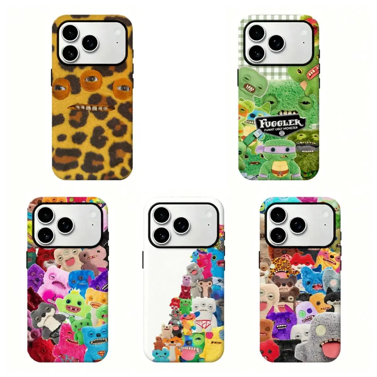 Funny Fuggler Ugly Monster Phone Case - Durable Polycarbonate Hard Shell Accessory with Resistance, Colorful Tooth Monster Aesthetic Cover for iPhone 11-17 Pro Max/Plus, Samsung Galaxy S23-25