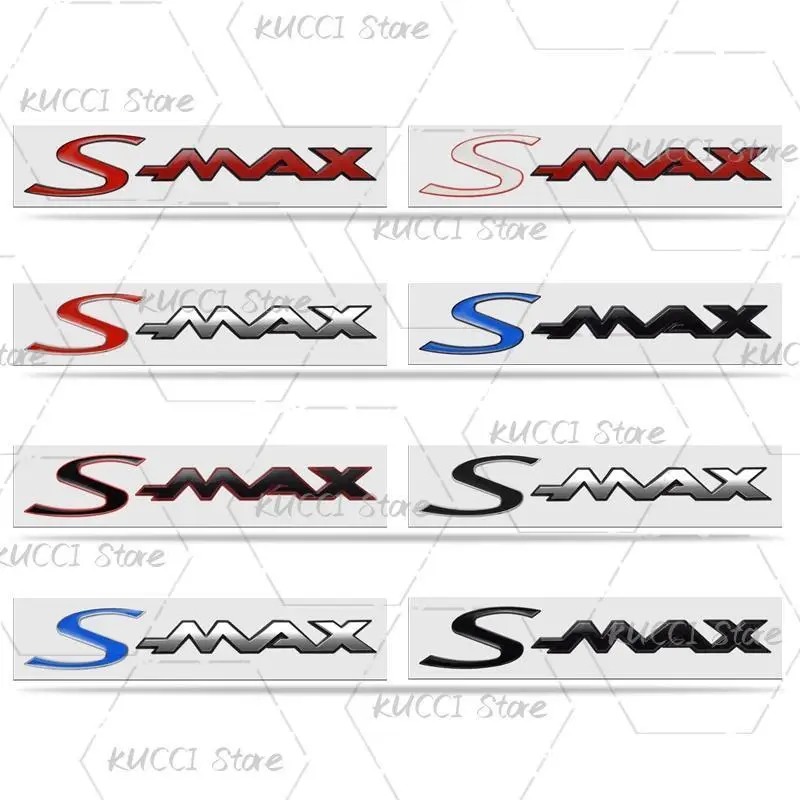3D Car Sticker For S-MAX S MAX Logo lettering EcoBoost RS MK2 MK3 Hybrid Metal Emblem Badge Decals Decorative Accessories