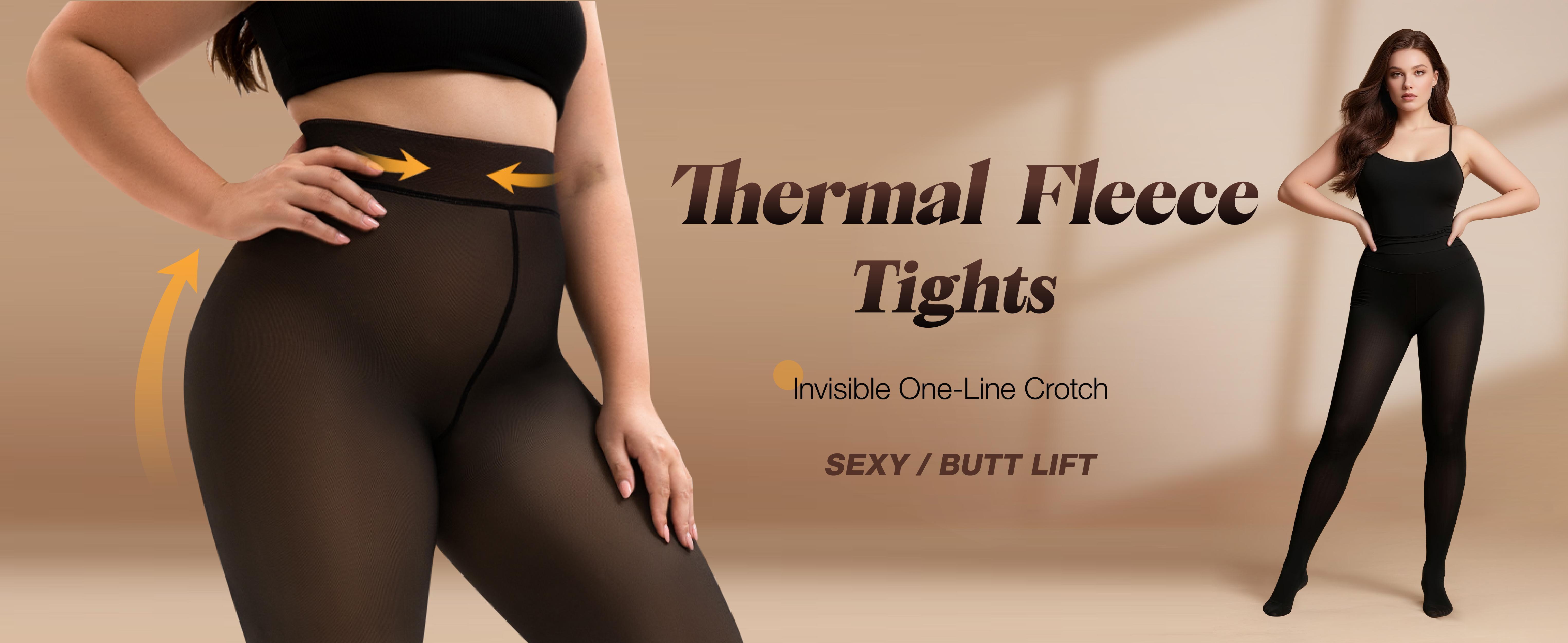 THE ORIGINAL! 5 SHADES • SIZE S - 3XL • MAGIC FLEECE LINED LEGGINGS • CLOSED FOOT - Fleece Tights Available in Plus Size and Light to Brown Fur