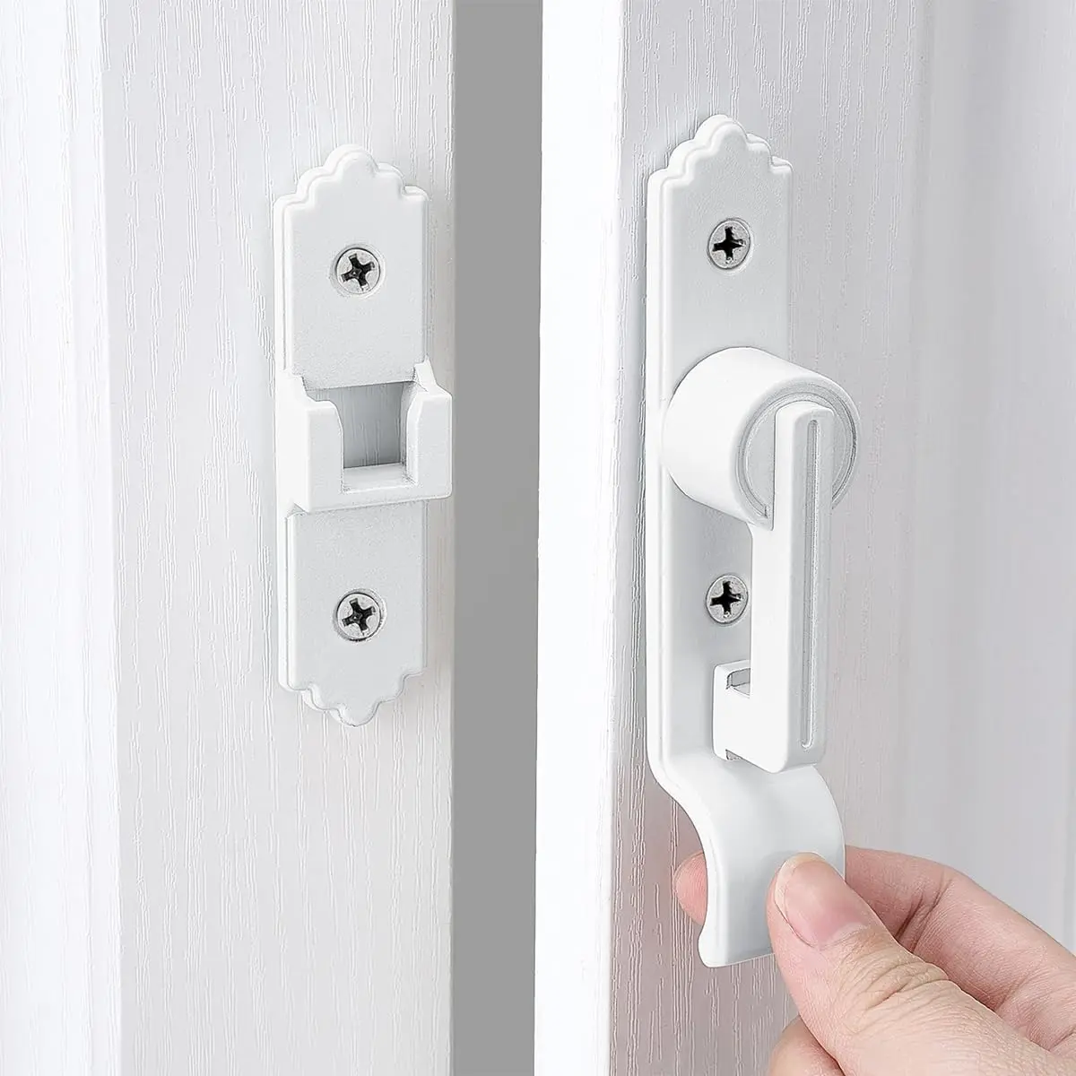 180   Door Lock, Flip Gate Latch with Handle | Zinc Alloy Heavy Sliding Door Latches, Door  Sliding Latch Lock for Cabinets, Bedroom, Garden, Window, Garage