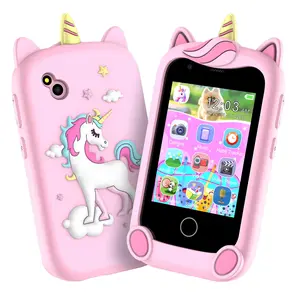 Children's Handheld Game Smartphone XT31, Dinosaur & Unicorn Design, Dual Camera, 17 Puzzle Game Learning Toy