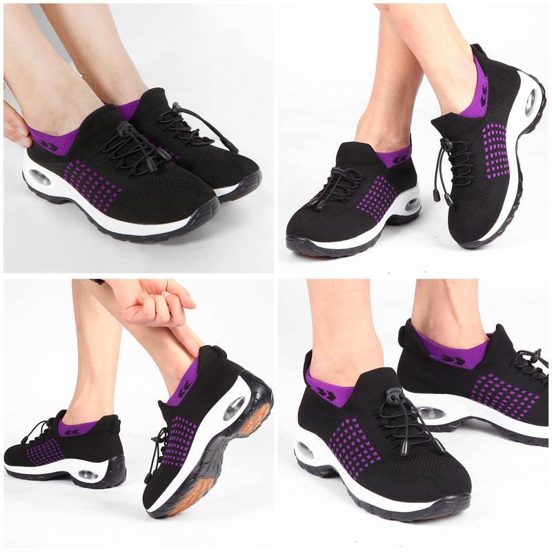 (New)STUNAHOME Women's Orthopedic Air Cushion Shoes Summer Casual Running Sneakers Breathable Walking Shoes Anti-slip Sneakers Comfortable Thick Bottom Shoes