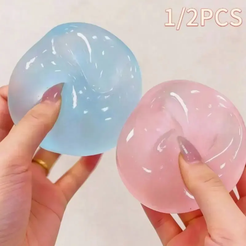 6cm Stress Relief Squishy Fidget Toy Soft Coconut Oil Stress Ball Slow Rebound High-value Appearance Reusable Coconut Oil Squeeze Ball Adhd Desk Ornament, Super Soft Squishy Texture, Squishy Stress Balls
