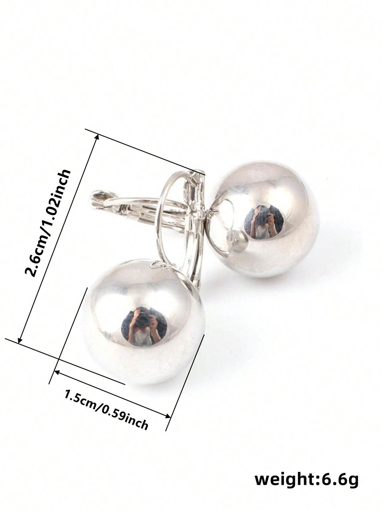 Minimalist Elegant Ball Design Dangle Earrings, High Quality Earrings, Fashionable Dangle Earrings for Women & Girls, Trendy All-match & Exquisite Jewelry for Birthday Gift