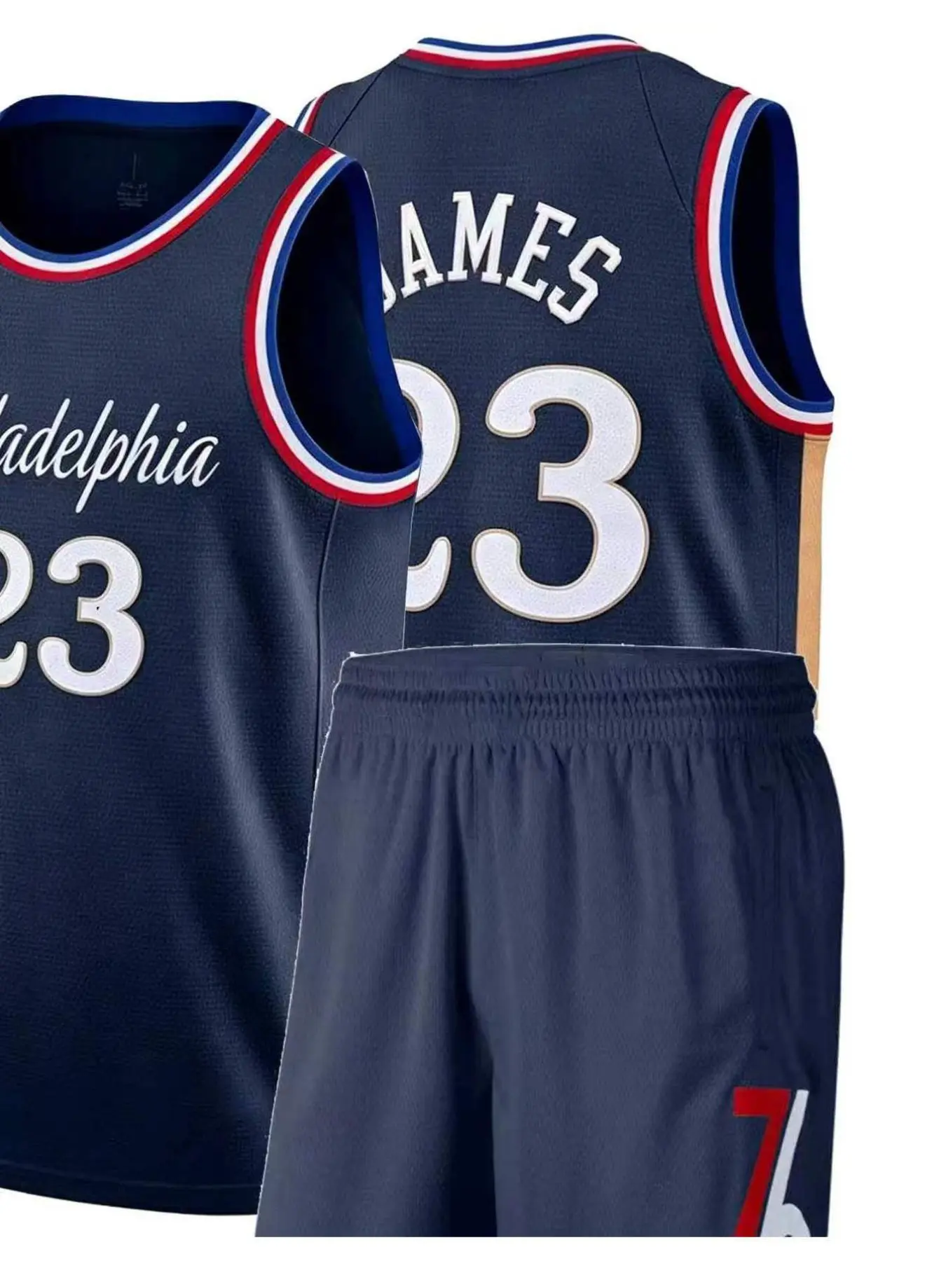 Men's Basketball Jersey Set, Philadelphia 2026 Lbj23 Shirt, American Basketball Training Wear, College Campus Team Uniform