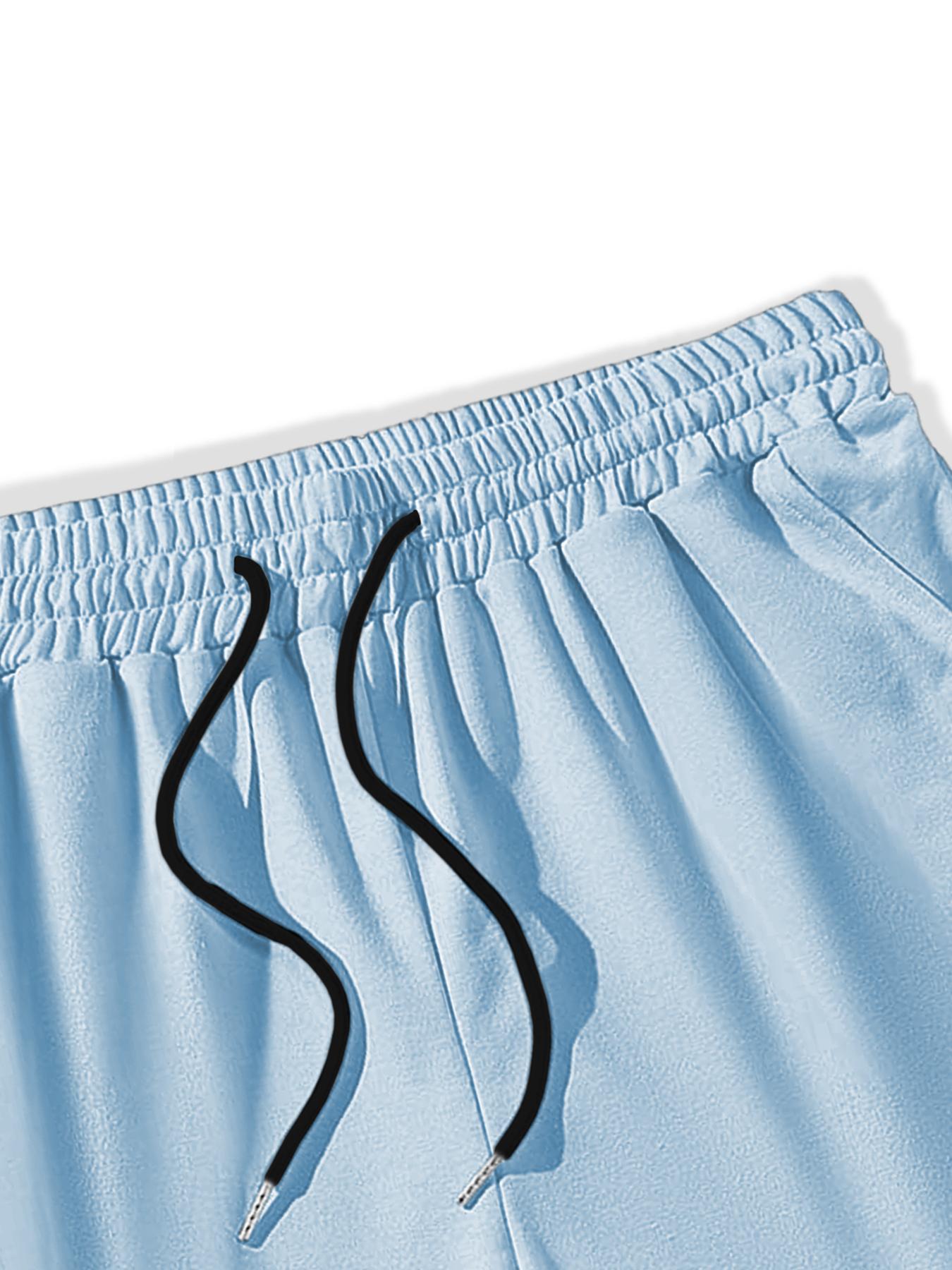 Two-Piece Set Men's Cartoon Bear & Letter Graphic Print Short Sleeve Tee & Shorts Set, Regular Fit Casual Round Neck T-shirt & Track Shorts, Summer Clothes Set for Men