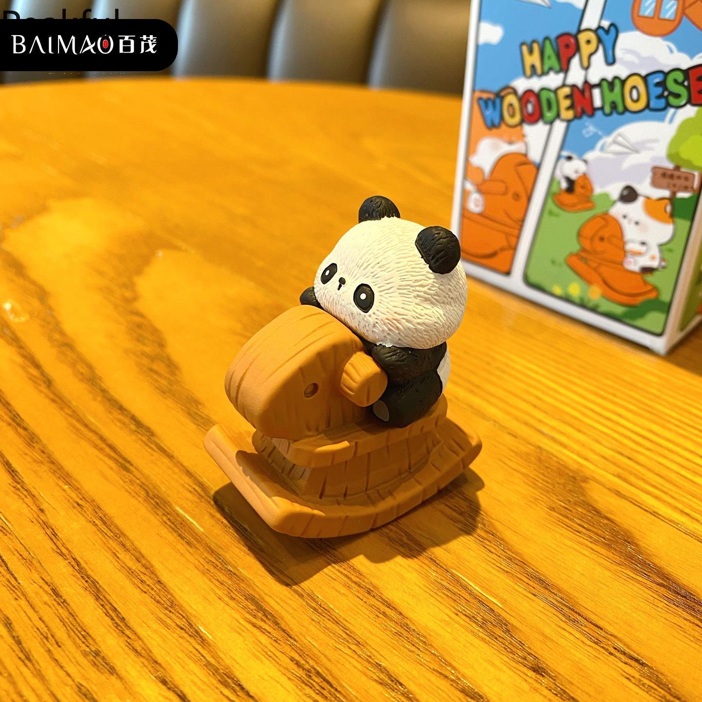 2026 Cute Pets Resin Ornaments – Charming Rocking Horse Figurines, Creative Desktop Decor, Adorable Gift Idea for Pet Lovers, Perfect for Adding Whimsy to Any Room