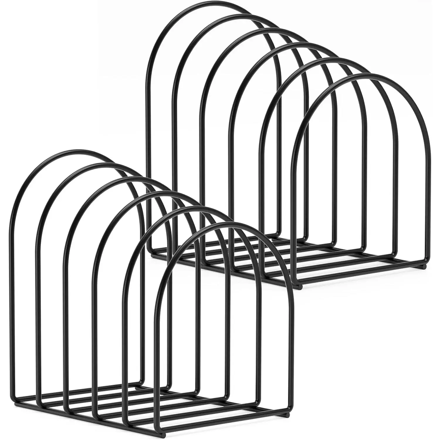 2 Pack Black Metal Beanie Organizer for 12 Hats, Vertical Knitted Hat Display Stand for Multiple Hats, Beanie Storage for Closet Entryway Desktop Bedroom