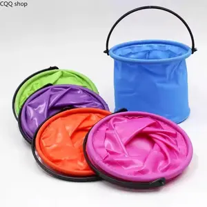 5-Pack Collapsible Multi-Functional Handheld Plastic Inner Buckets, Sturdy Portable Garden Accessories, Camping Essential Gear for Camping, Beach Trips