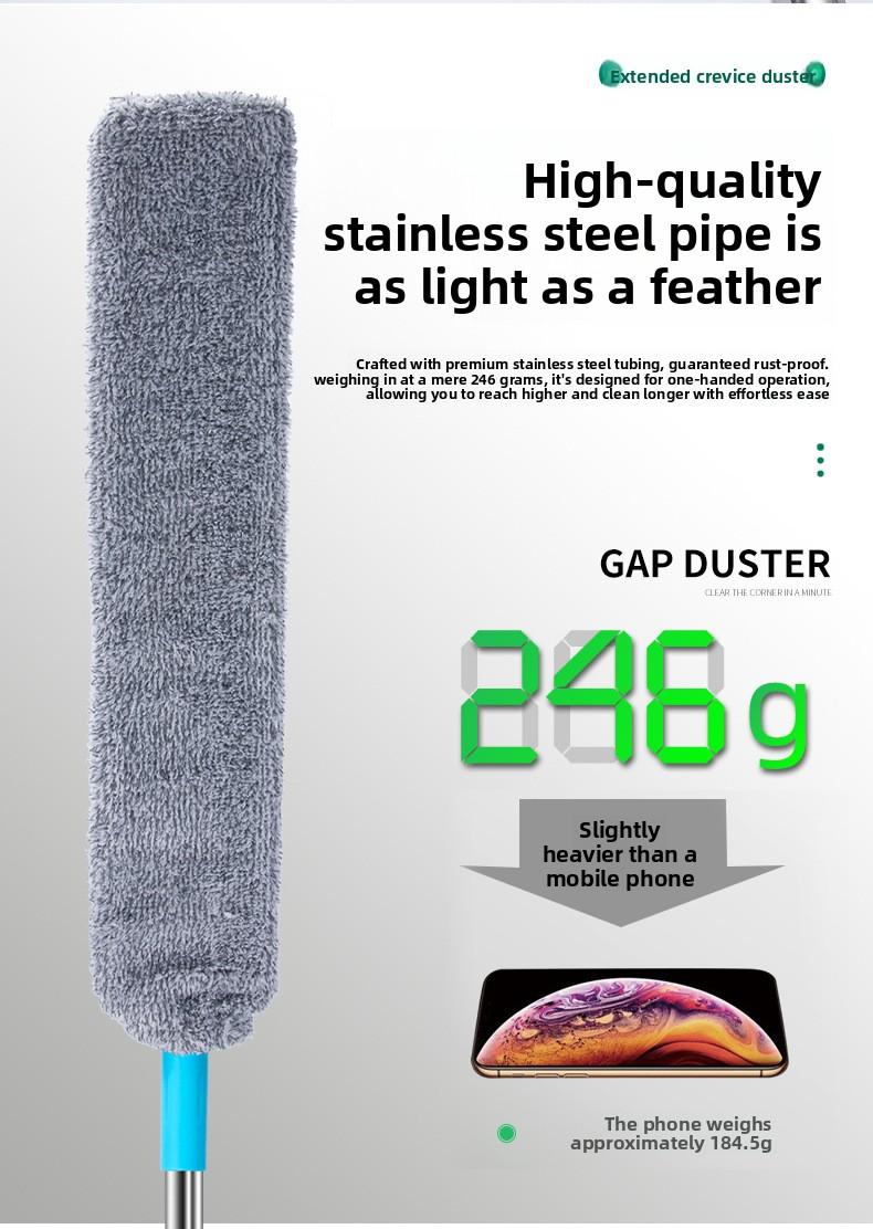 Electrostatic Dust Duster, Under-Bed Cleaning Tool for Home Use, Feather Duster for Dust Removal & Gap Cleaning