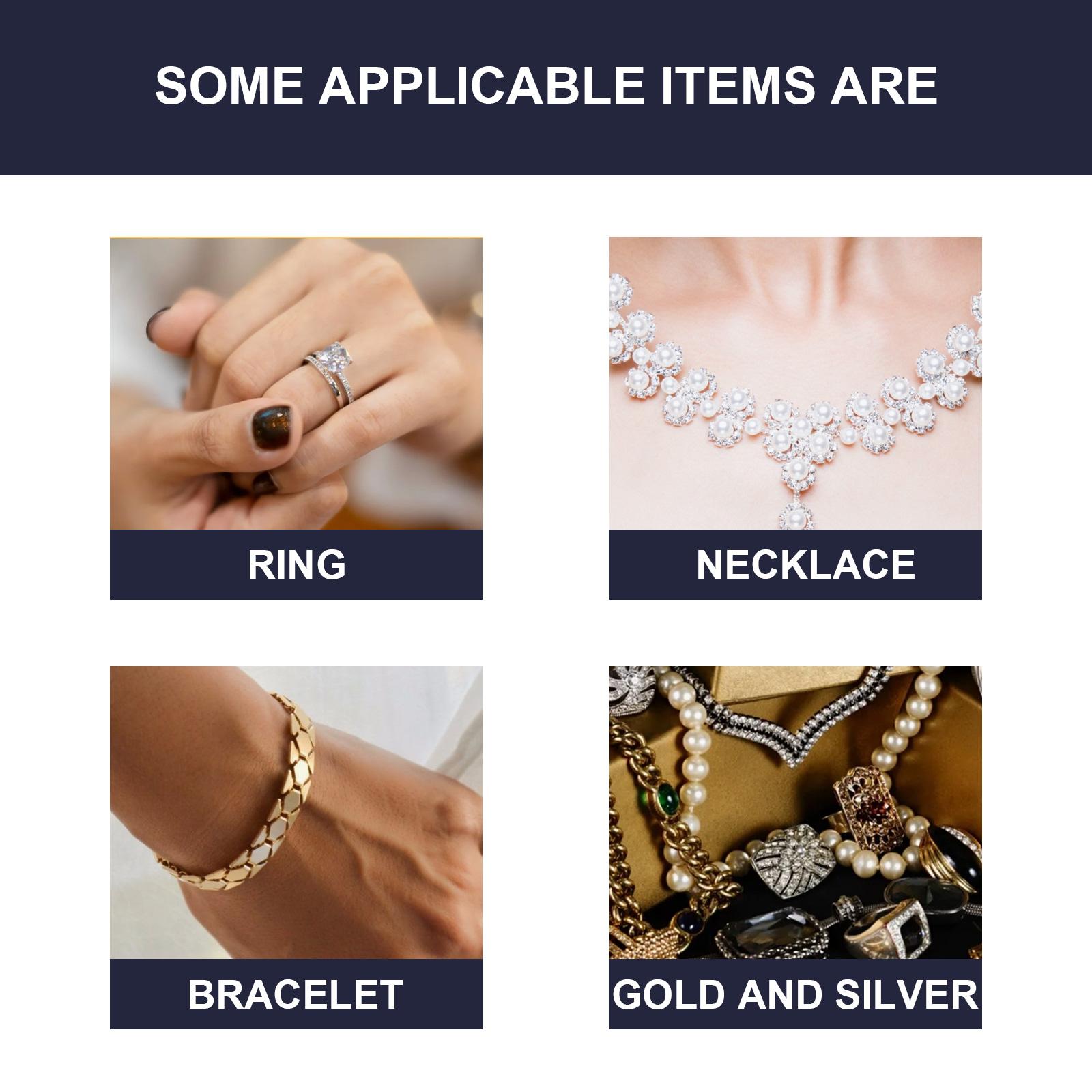 Jakehoe Jewelry Cleaner, Gold And Silver Jewelry Watches Diamond Ring Jewelry Decontamination Anti-Oxidation Cleaner