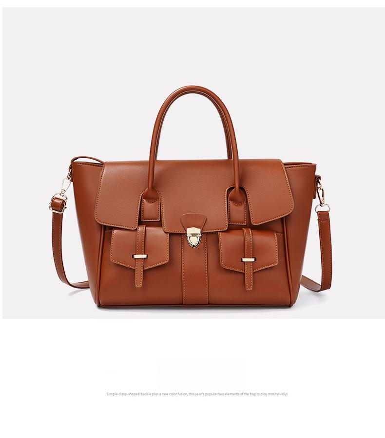 Vintage Handheld Tote Bag, New Large-Capacity Briefcase for Women, Suitable for Business Trips and Commuting