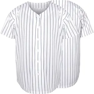 Plain Button Down Blank Baseball Jersey Short Sleeve Hipster Hip Hop T Shirts