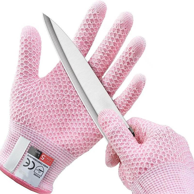 Level 5 Cut-Resistant Touchscreen Gloves with Pineapple Pattern Kitchen Food-Grade Slaughtering & Fish-Killing Protection