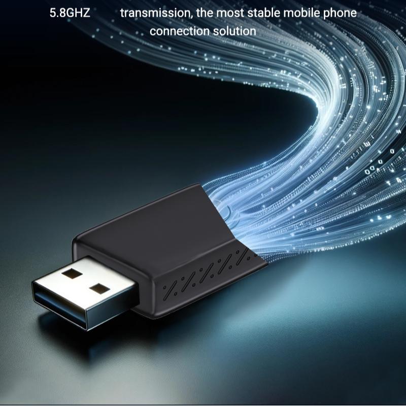 Wireless Mini Box, 1 Count 2 in 1 Car Player Android Auto Wireless Adapter, Bluetooth-compatible WiFi Fast Connect Smart Mini Box, Plug and Play Dongle for Toyota Audi Honda, Boyfriend Gift