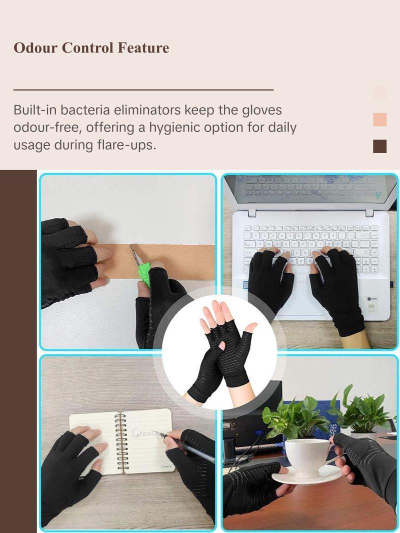 1 Pair Arthritis Compression Gloves for Men and Women – Fingerless Design for Typing, Carpal Tunnel and Joint Pain Relief, Comfortable Support for Daily Wear beanies skull cap winter unisex knit western summer sportive denim baseball Black Flatbill hats