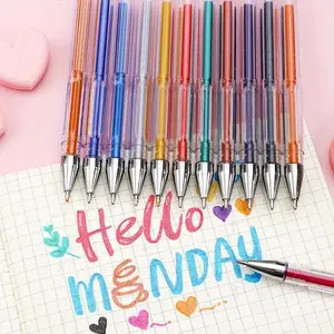 Glitter Gel Pens Set - Sparkly Office Stationery, School Supplies for Journaling, Art Crafts