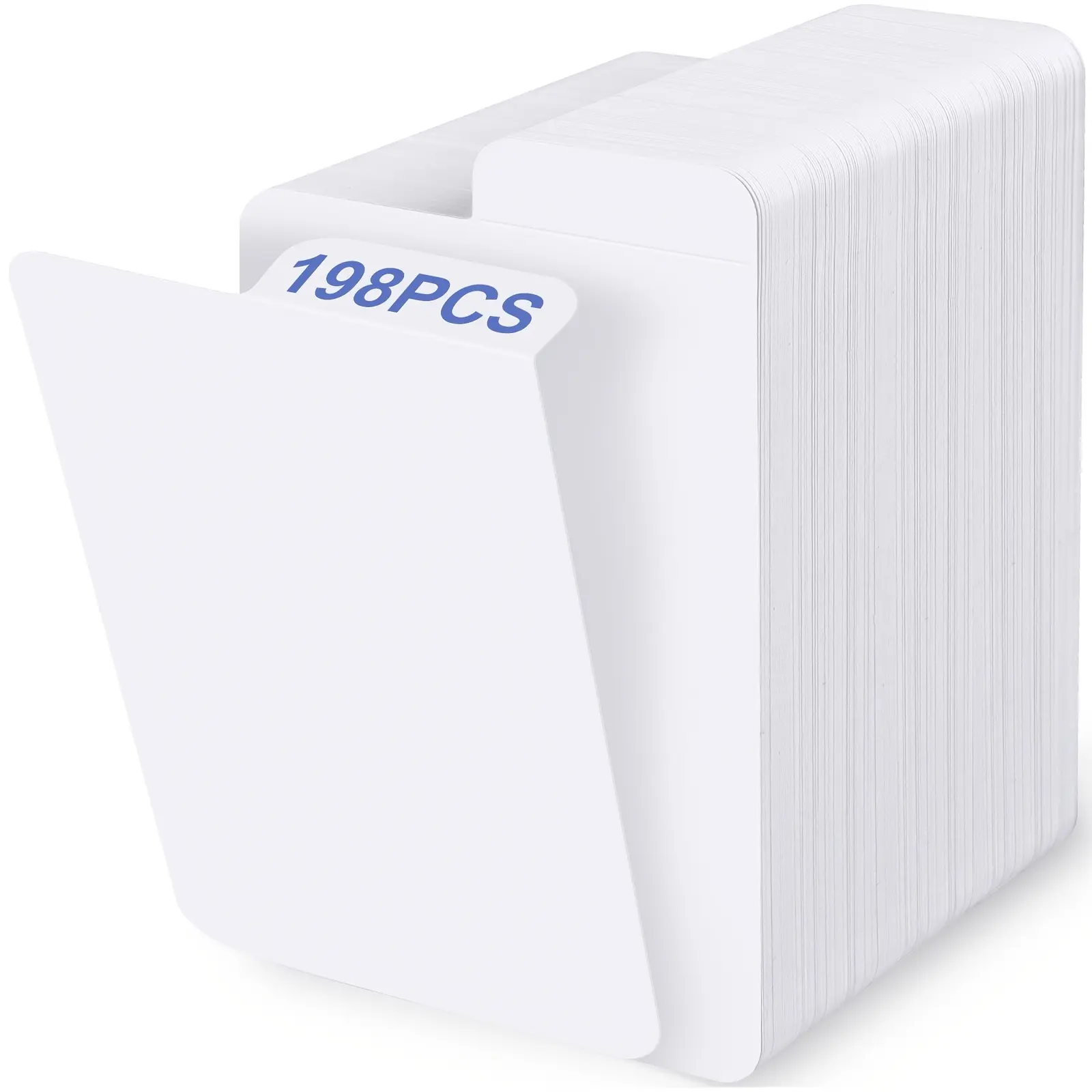 198pcs White Paper Card Dividers, Standard Vertical Card Stock Index Dividers for Study, Sports, Games, Binder Organization, Categorization and Management, Durable Material, Office Accessories, Ideal for Card Sorting and Storage