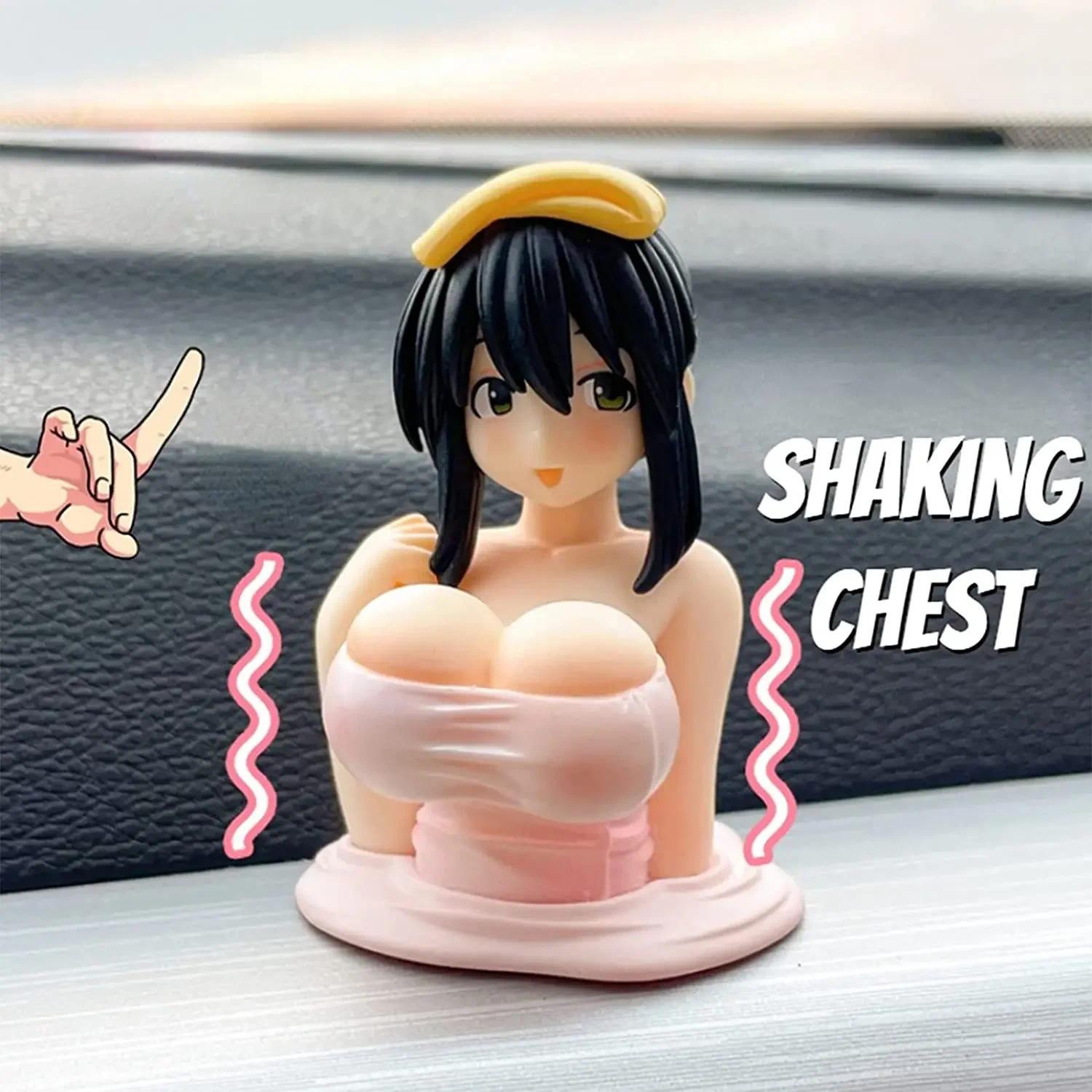 1/2 car phone holder, bikini  girl cartoon anime cute Kanako wobbly ornament, car dashboard decoration interior.