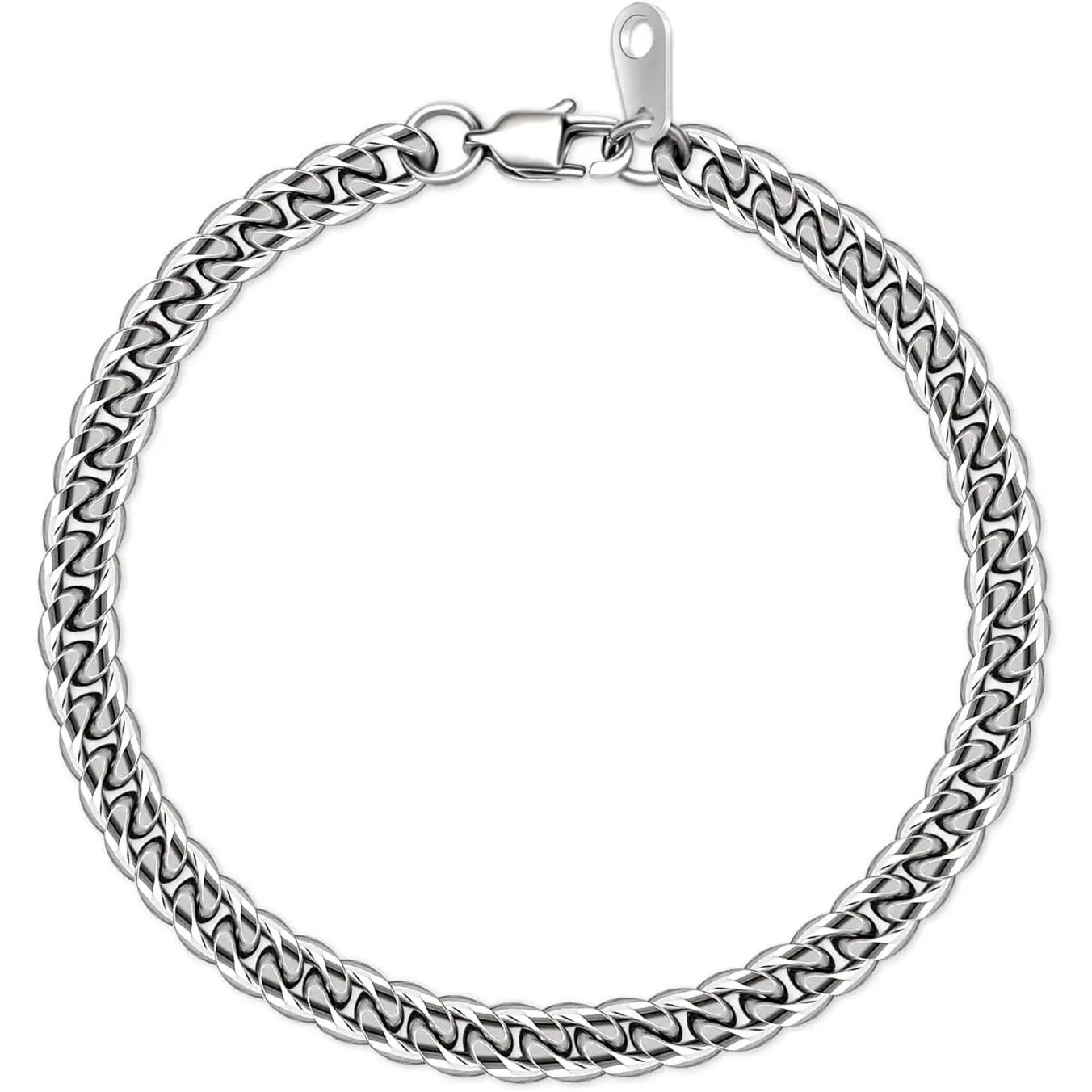 Stainless Steel Cuban Chain Bracelets for Men & Women - 6.5/7/7.5/8/9 Inch  Plated &  Stainless Steel Fashion  Bracelet