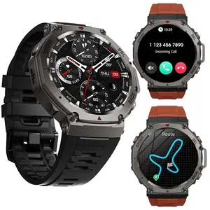 1.43Inch GPS Smart watch, Amoled Touch Screen, 5ATM Water Resistant, Outdoor Compass, Fitness Monitoring, Men's Sport Watch