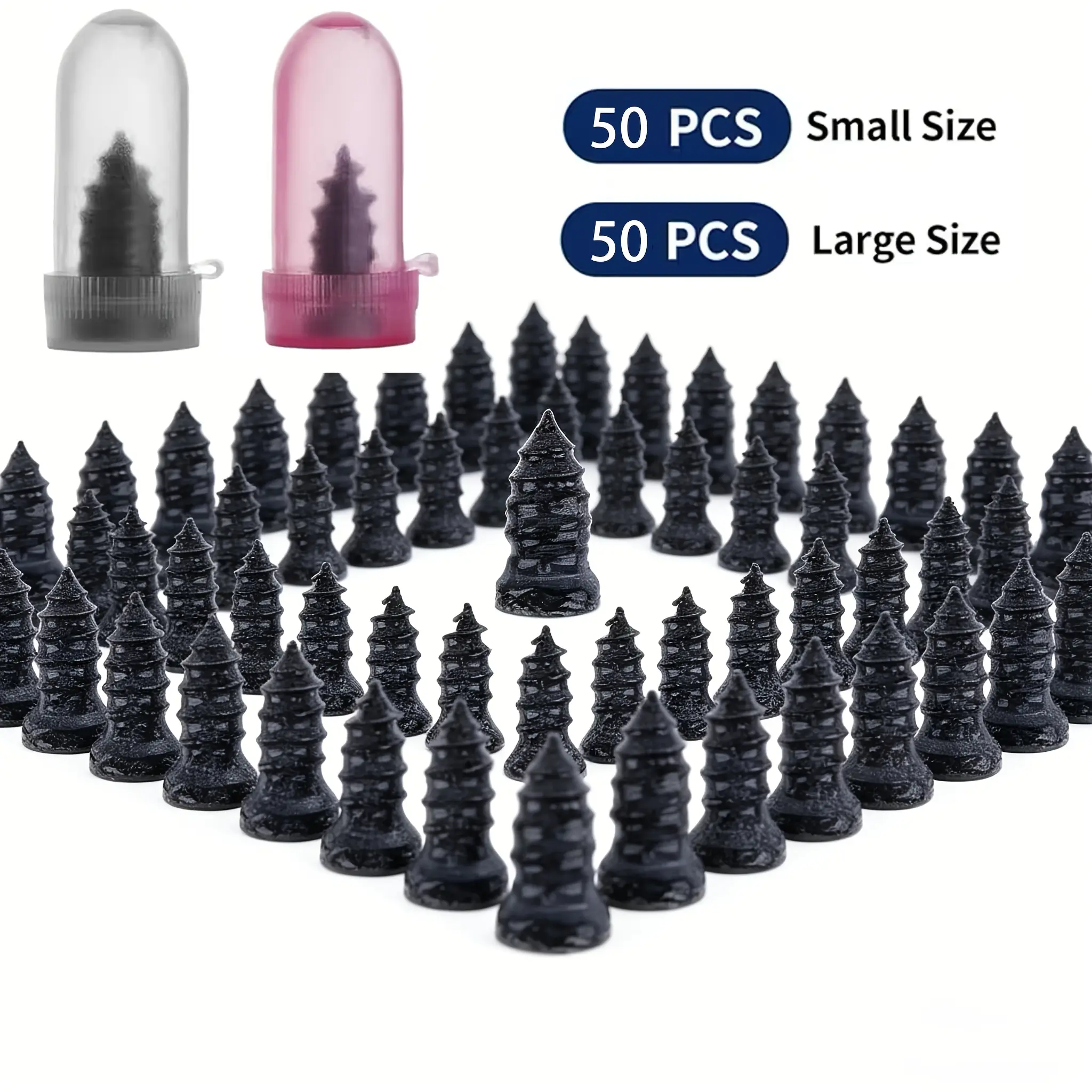 PP 100pcs Vacuum Tire Studs, Spiral Tire Repair Nails, Suitable for Fixing Car And Motorcycle Tire Repairs