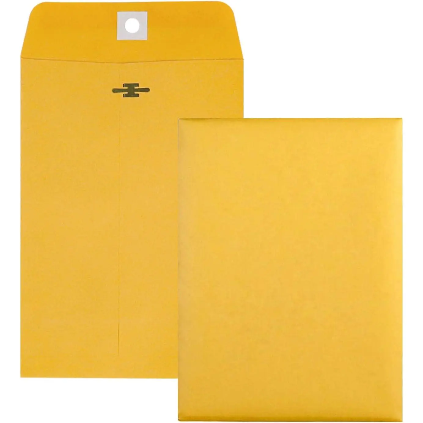 6” x 9” Clasp Envelopes with Gummed Seal Brown Kraft Catalog Envelopes Clasp Mailing Envelopes for Home, Office, Business 28 lb Kraft Paper,Pack of 30
