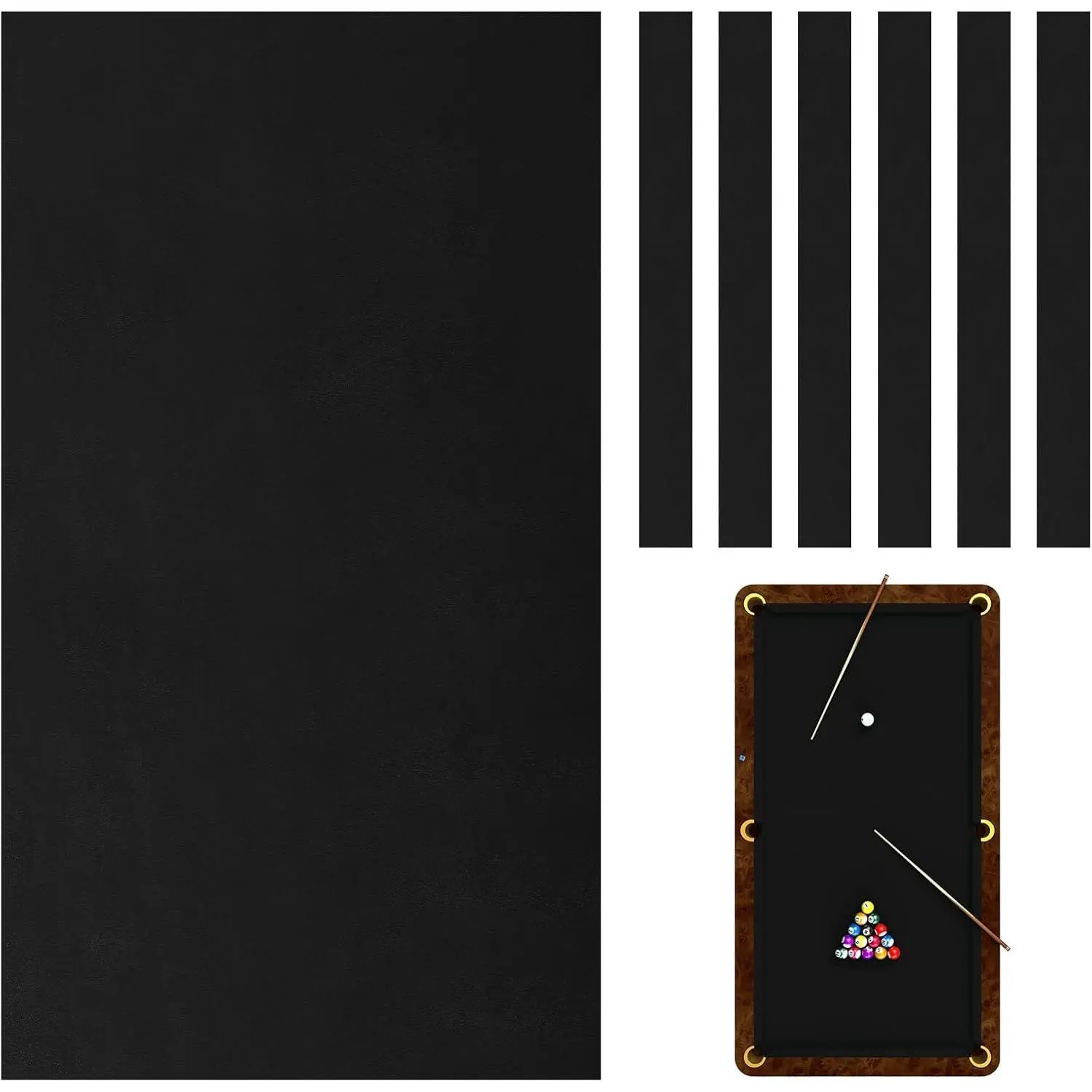 Billiard Cloth 8.53ft Pool Table Felt with 6 Cloth Strips Pre Cut Pool Table for Home Clubs Bars Indoor Sports Game