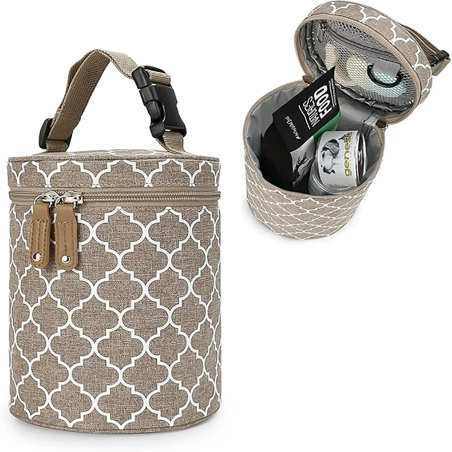 Insulated Lunch Bag, Portable Lunch Box Storage Bag with Handle, Diaper Storage Bag, Stroller Bottle Bag, Round Bucket, Diaper Storage Bag