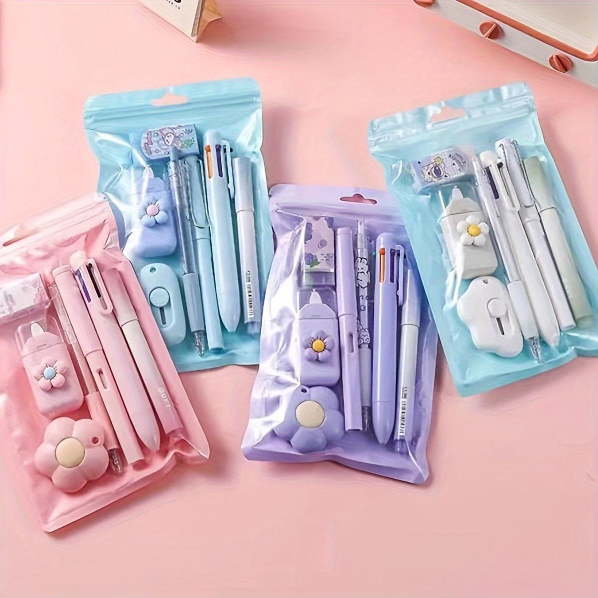Cute Stationery Set, 1/4 Sets Writing Essentials Set, Pen Set, School Supplies Gift for Student & Stationery Supplies for Home School Office
